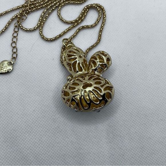 NECKLACE! Betsey Johnson Rhinestone & White Bunny Pendant BNWT - Picture 6 of 7